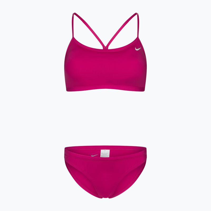 Dámské dvoudílné plavky Nike Essential Sports Bikini růžové NESSA211