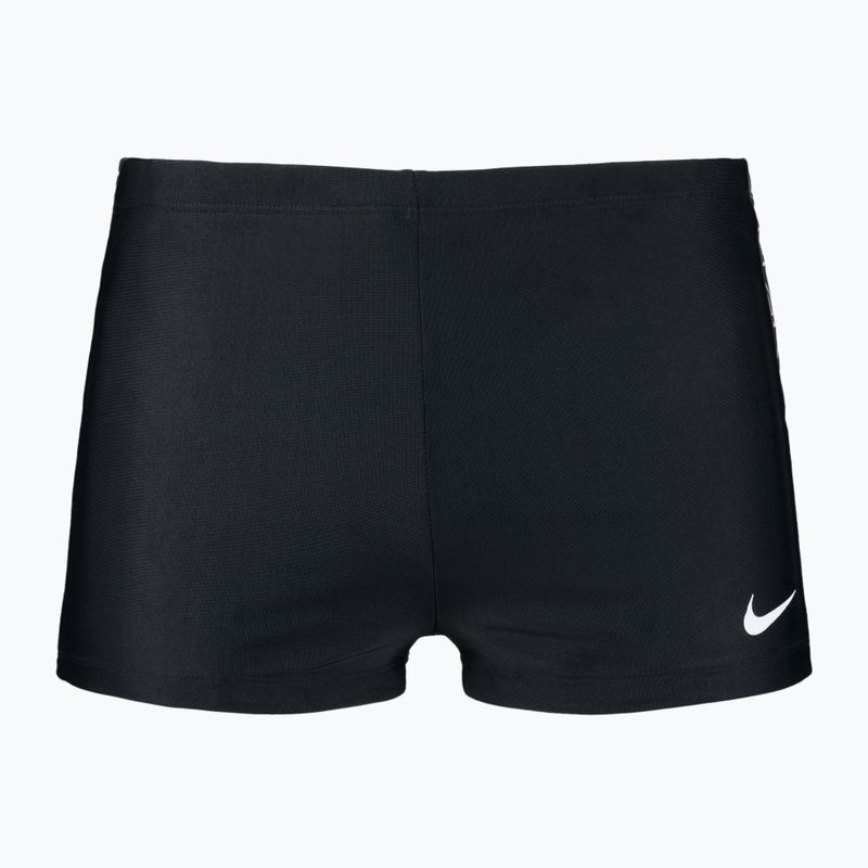 Pánské plavecké boxerky Nike Logo Tape Square Leg černé NESSB134-001