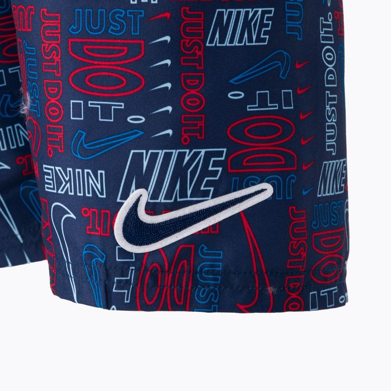 Dětské plavecké šortky Nike Logo Mashup 8" Volley námořnická modrá NESSC791-440 3