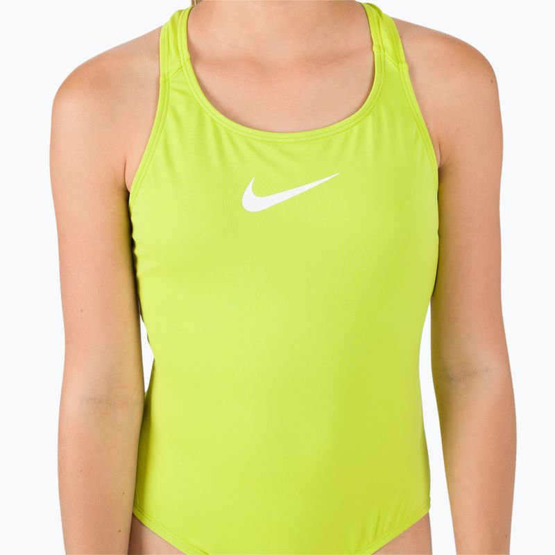 Dětské jednodílné plavky Nike Essential Racerback zelené NESSB711-312 7