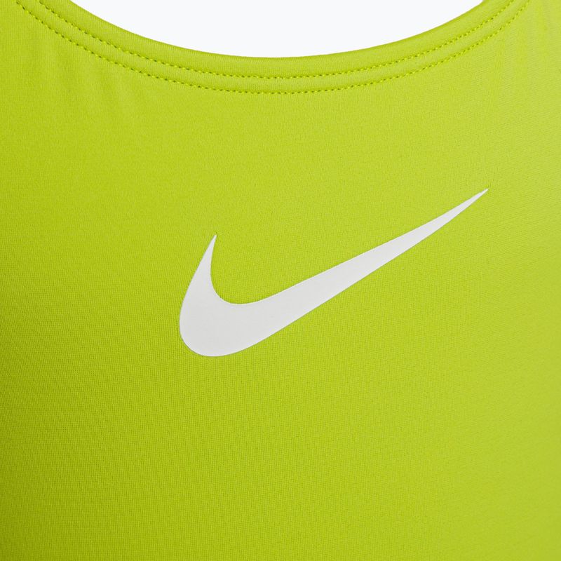 Dětské jednodílné plavky Nike Essential Racerback zelené NESSB711-312 3