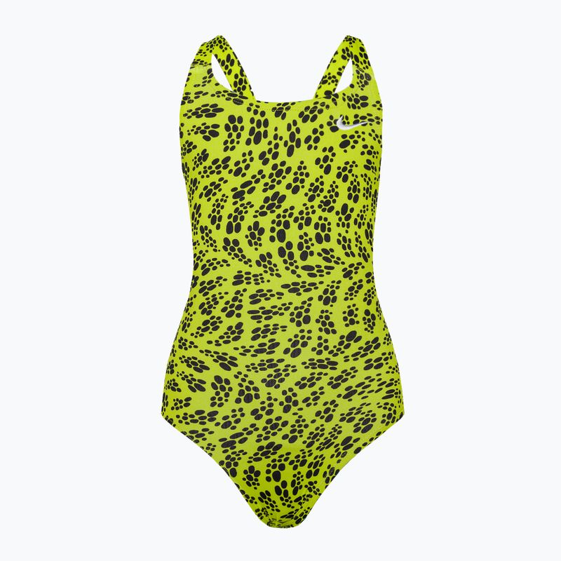 Dětské jednodílné plavky Nike Fastback s vícenásobným potiskem Green NESSC755-312