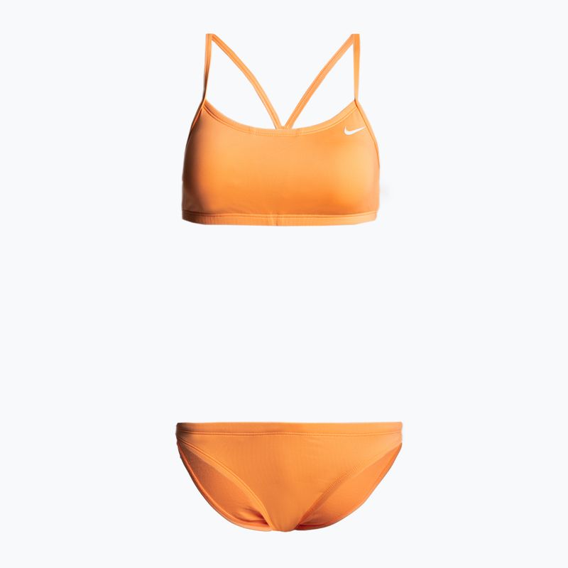 Dámské dvoudílné plavky Nike Essential Racerback Bikini růžový NESSA211