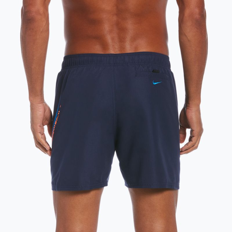 Pánské plavecké šortky Nike Liquify Swoosh 5" Volley navy blue NESSC611-440 2
