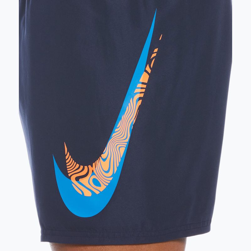 Pánské plavecké šortky Nike Liquify Swoosh 5" Volley navy blue NESSC611-440 3