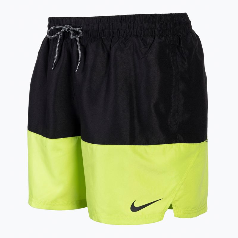 Pánské plavecké šortky Nike Split 5" Volley černozelené NESSB451-312 2