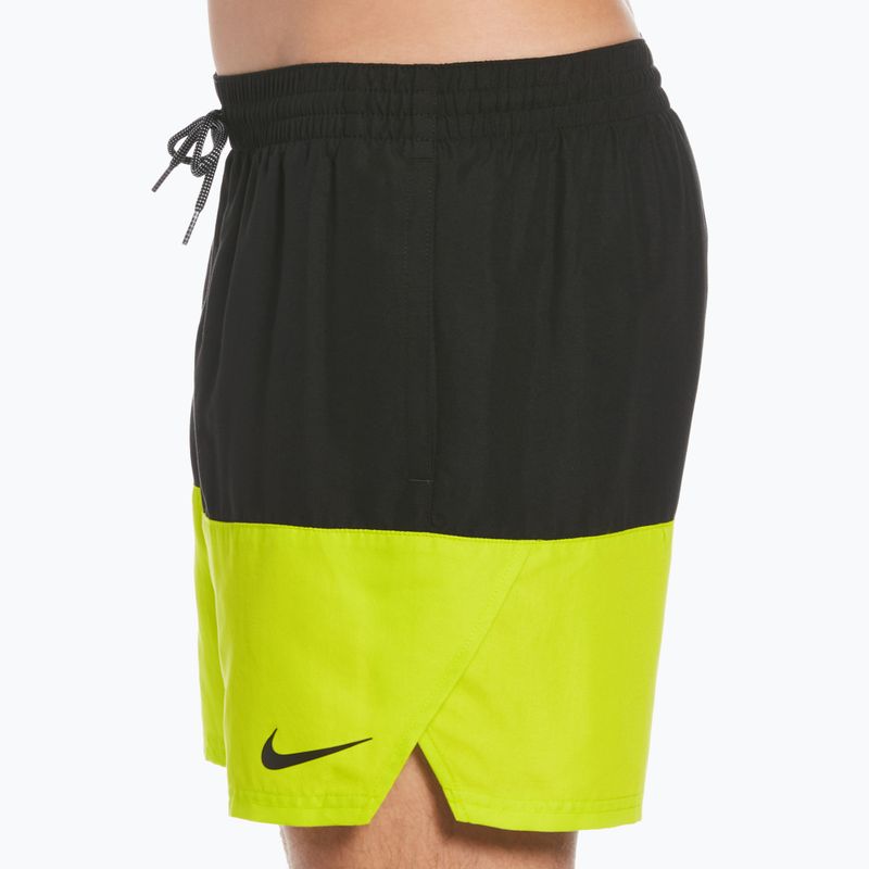 Pánské plavecké šortky Nike Split 5" Volley černozelené NESSB451-312 7