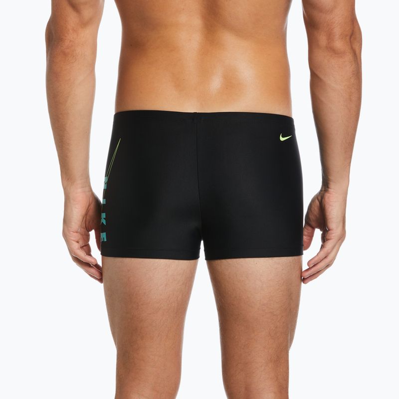 Pánské plavecké boxerky Nike Reflect Logo Square Leg černé NESSC583 6