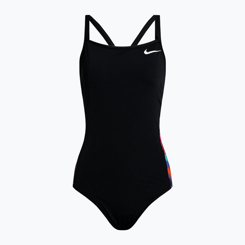 Dámské jednodílné plavky Nike Multiple Print Racerback Splice One black NESSC051-001