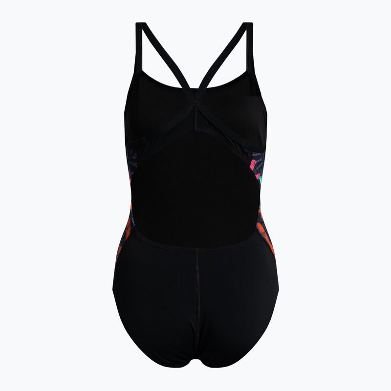 Dámské jednodílné plavky Nike Multiple Print Racerback Splice One black NESSC051-001 2