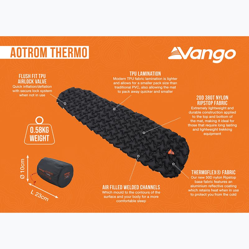 Nafukovací karimatka Vango Aotrom Thermo anthracite 10