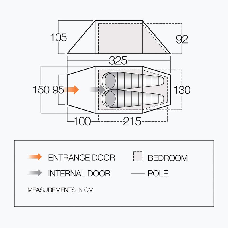 Kempinkový stan pro 2 osoby Vango Scafell 200 pamir green  2