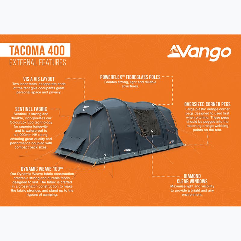 Kempingový stan pro  4 osoby Vango Tacoma 400 deep blue 12