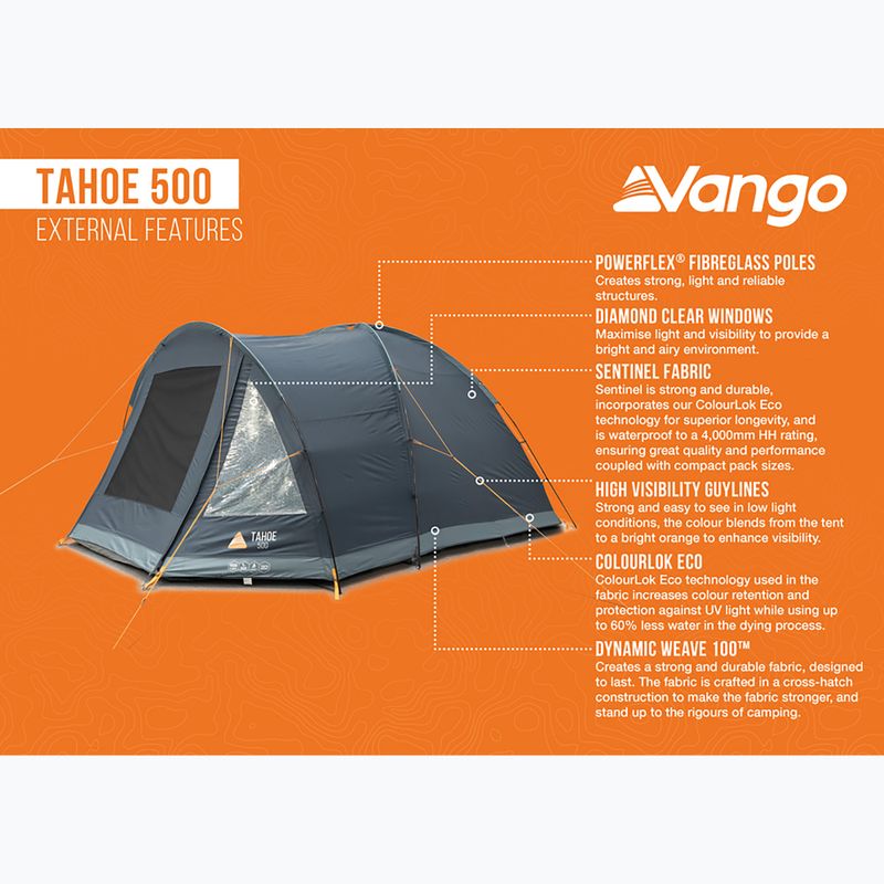 Kempingový stan pro 5 osob Vango Tahoe 500 deep blue 13