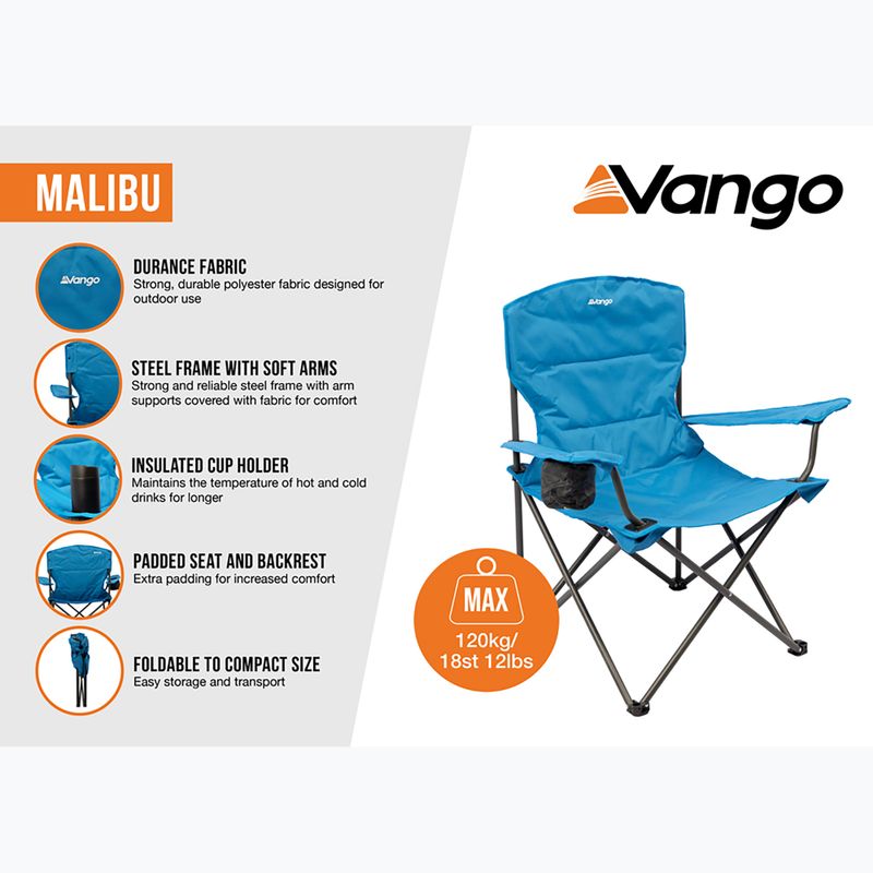 Turistická židle Vango Malibu cobalt 7