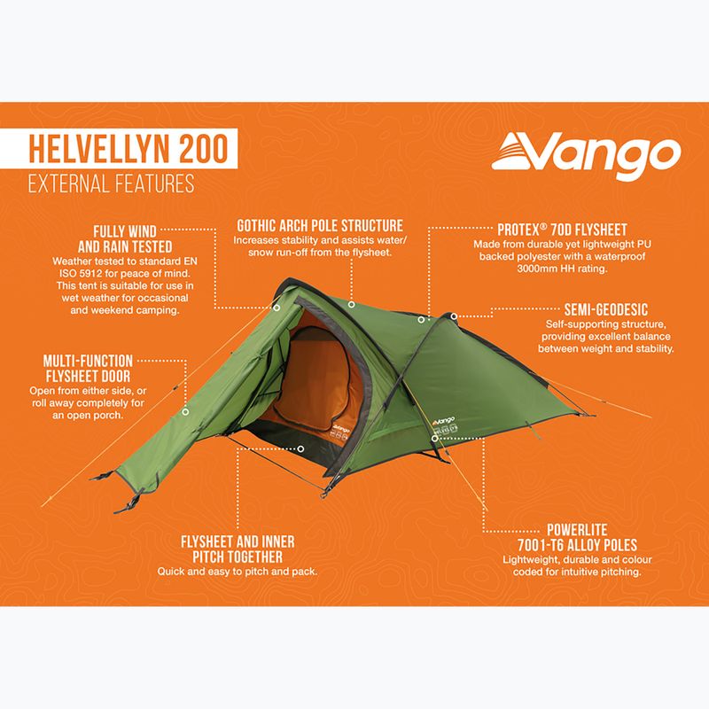 Trekingový stan pro  2osoby Vango Helvellyn 200 pamir green 18