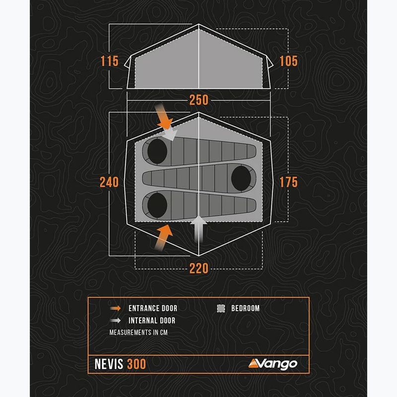 Trekový stan pro 3 osoby Vango Nevis 300 pamir green 2