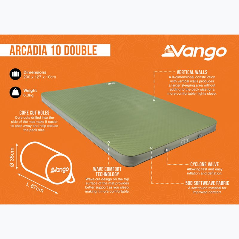 Samonafukovací matrace Vango Arcadia 10 Double olive 7
