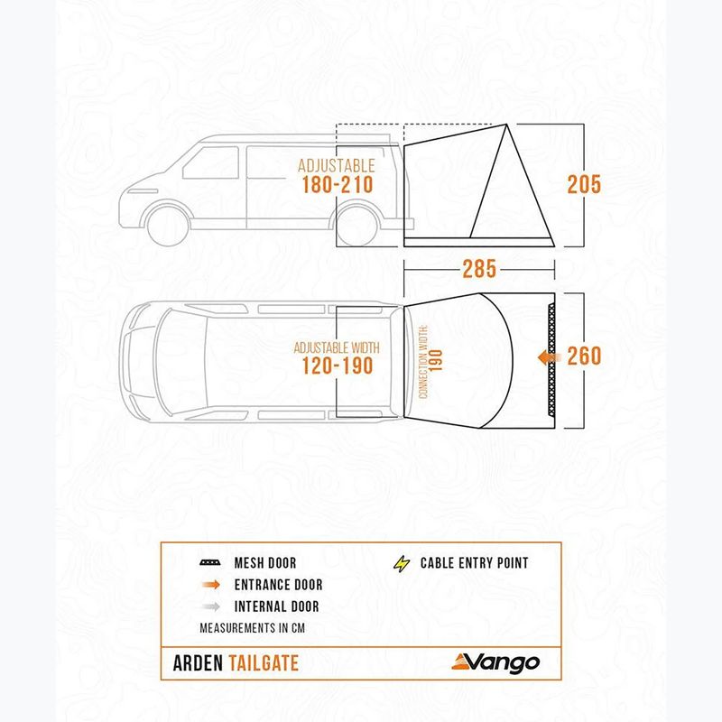 Předsíň k autu Vango Arden Tailgate smoke 2