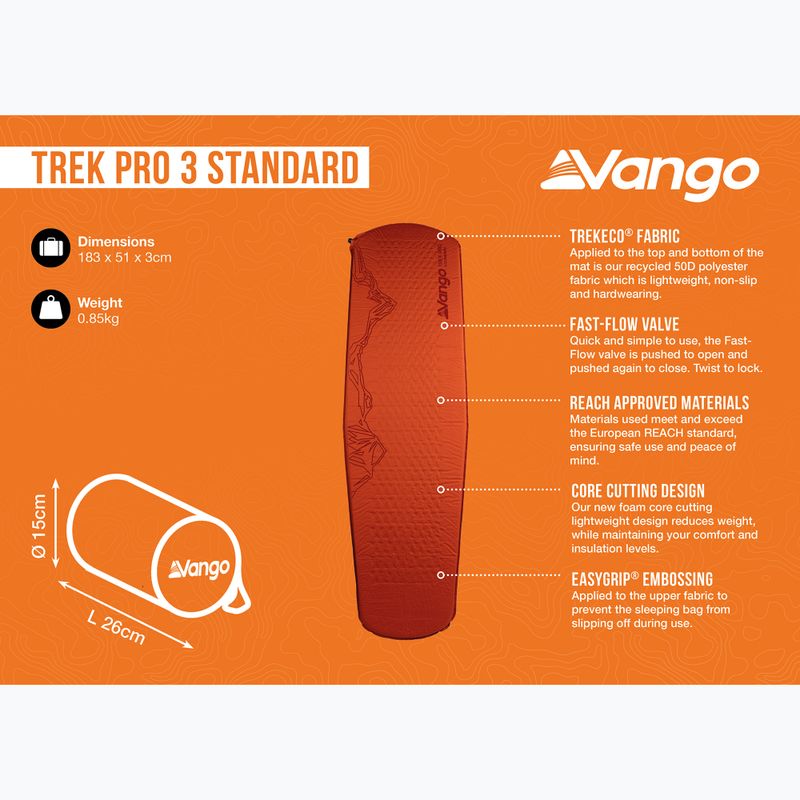 Samonafukovací karimatka Vango Trek Pro 3 Standard harissa 7