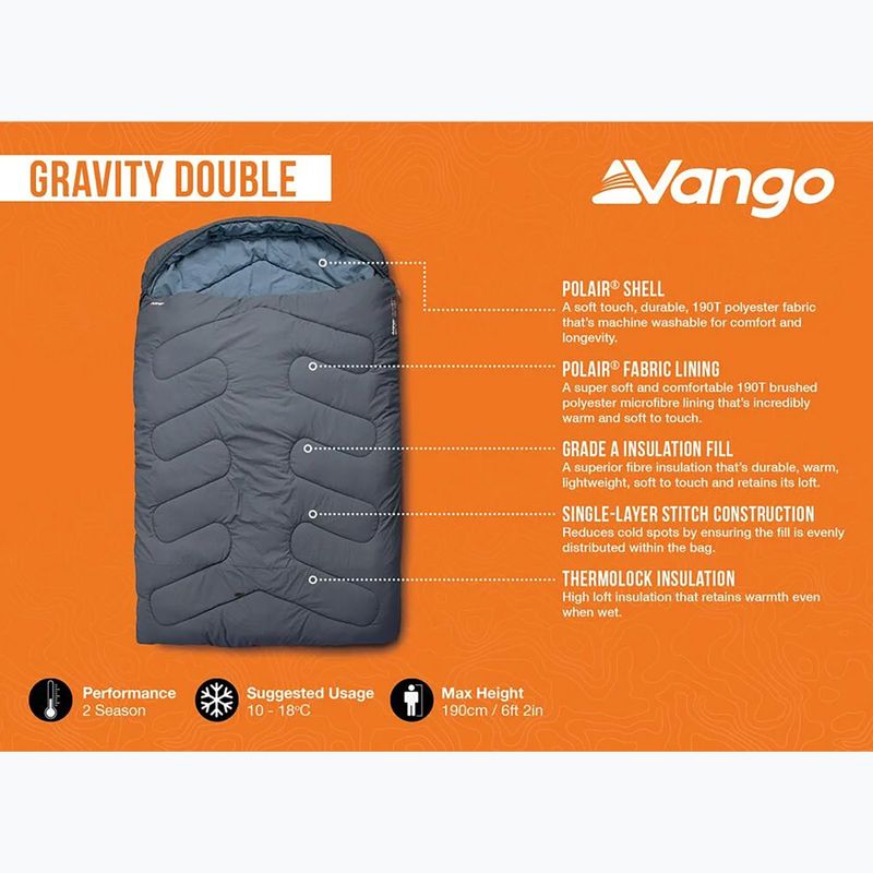 Spací pytel Vango Gravity Double deep blue 6