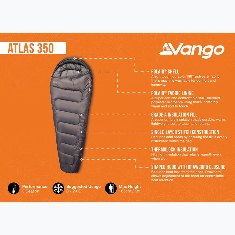 Spací pytel Vango Atlas 350 excalibur 5