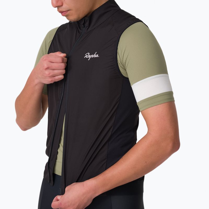 Pánská cyklistická vesta Rapha Core Gilet black/white 3