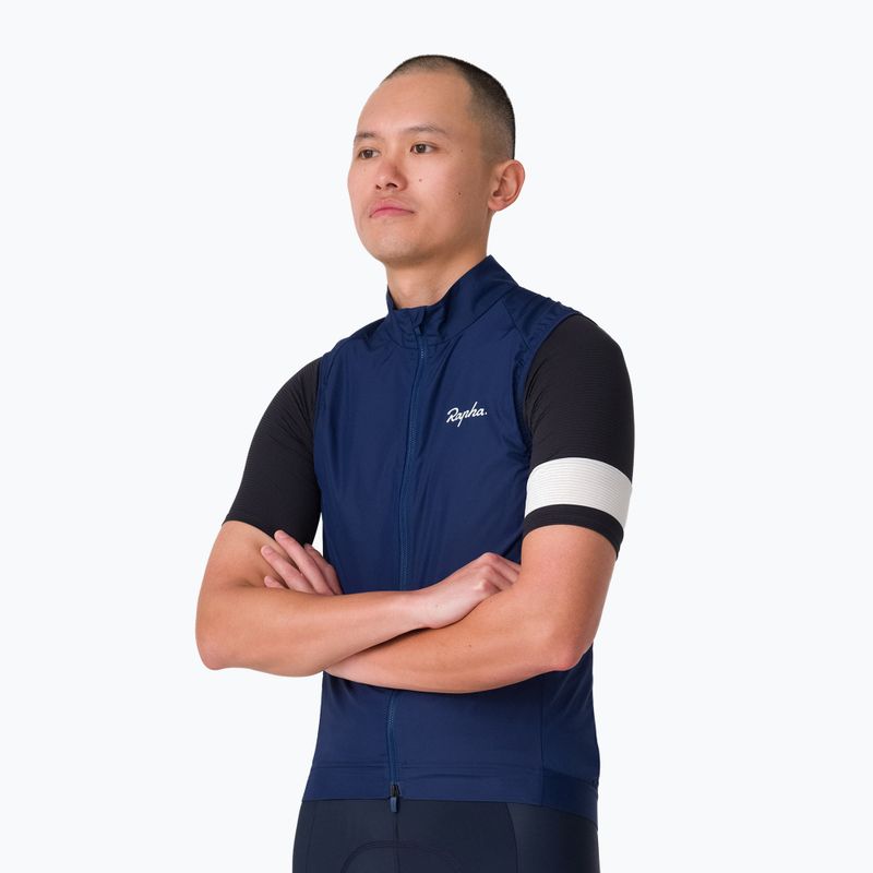 Pánská cyklistická vesta Rapha Core Gilet Navy/White 2