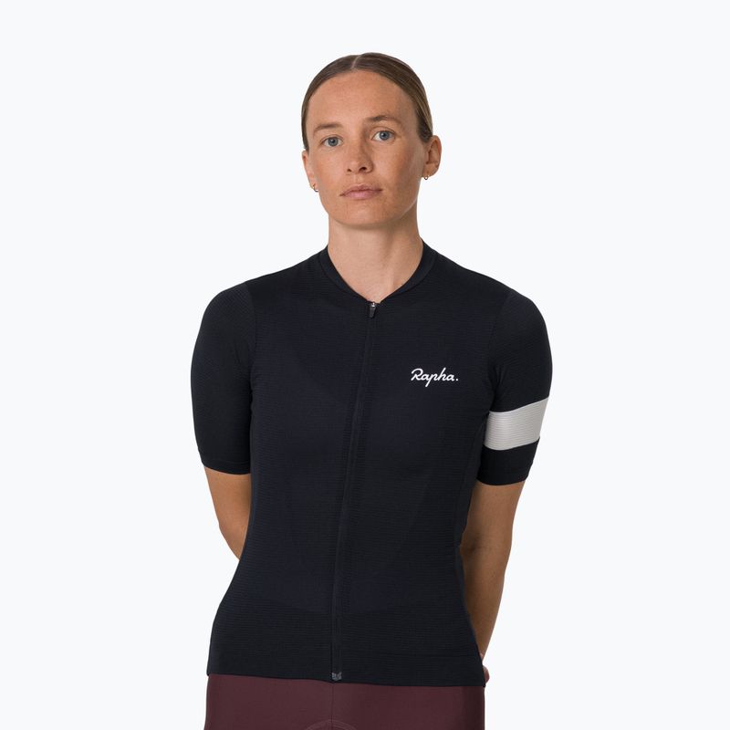 Dámské cyklistické tričko Rapha Core Lightweight Jersey black/white