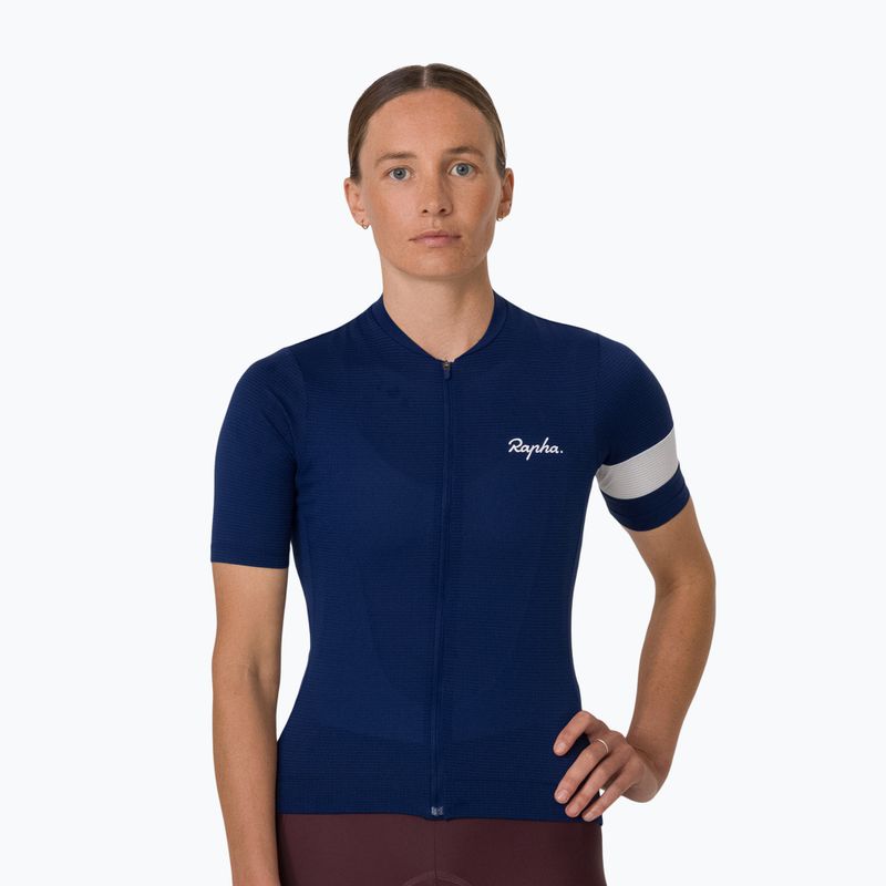 Dámské cyklistické tričko Rapha Core Lightweight Jersey navy/white