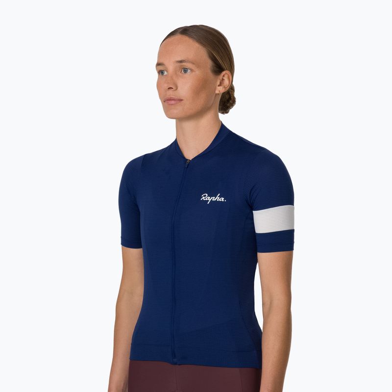 Dámské cyklistické tričko Rapha Core Lightweight Jersey navy/white 2