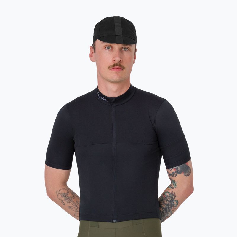 Pánské cyklistické tričko Rapha Brevet Element Jersey black/dark grey