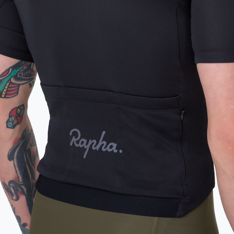 Pánské cyklistické tričko Rapha Brevet Element Jersey black/dark grey 4