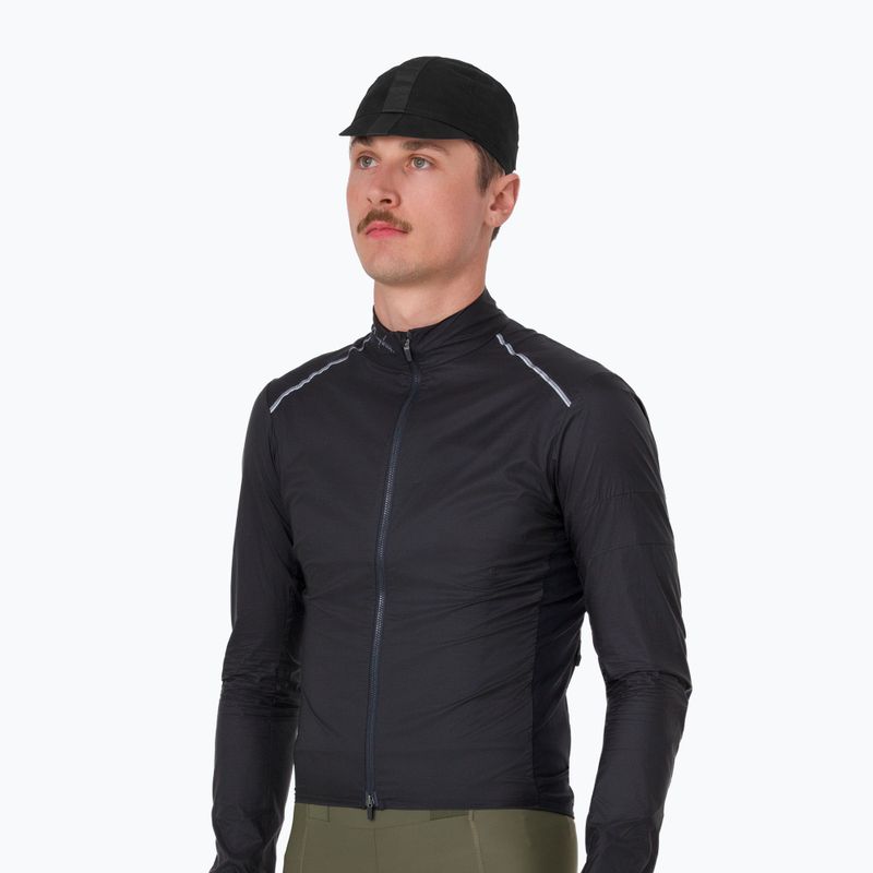 Pánská cyklistická bunda Rapha Brevet Element Wind Jacket black/grey 2