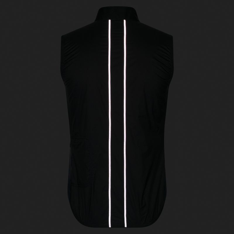 Pánská cyklistická vesta Rapha Brevet Element Wind Gilet black/grey 8