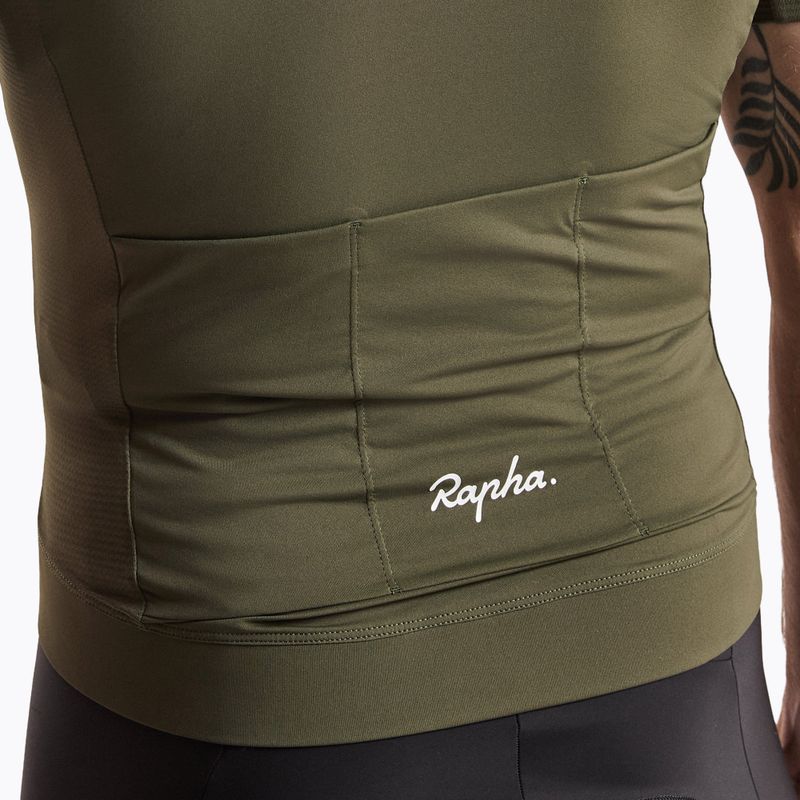 Pánské cyklistické tričko Rapha Core Lightweight Jersey dark green/white 4