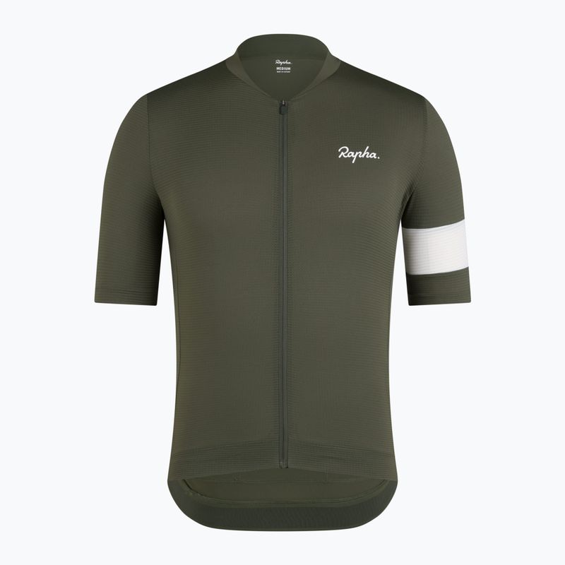 Pánské cyklistické tričko Rapha Core Lightweight Jersey dark green/white 5