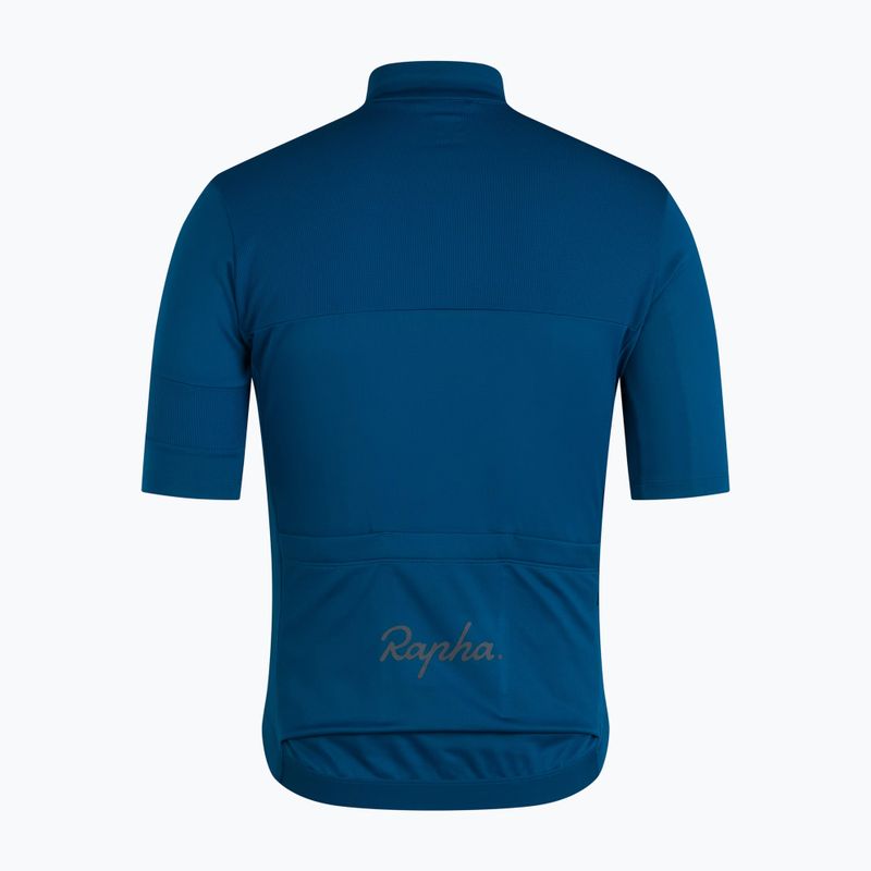 Pánské cyklistické tričko Rapha Brevet Element Jersey jewelled blue/navy 2