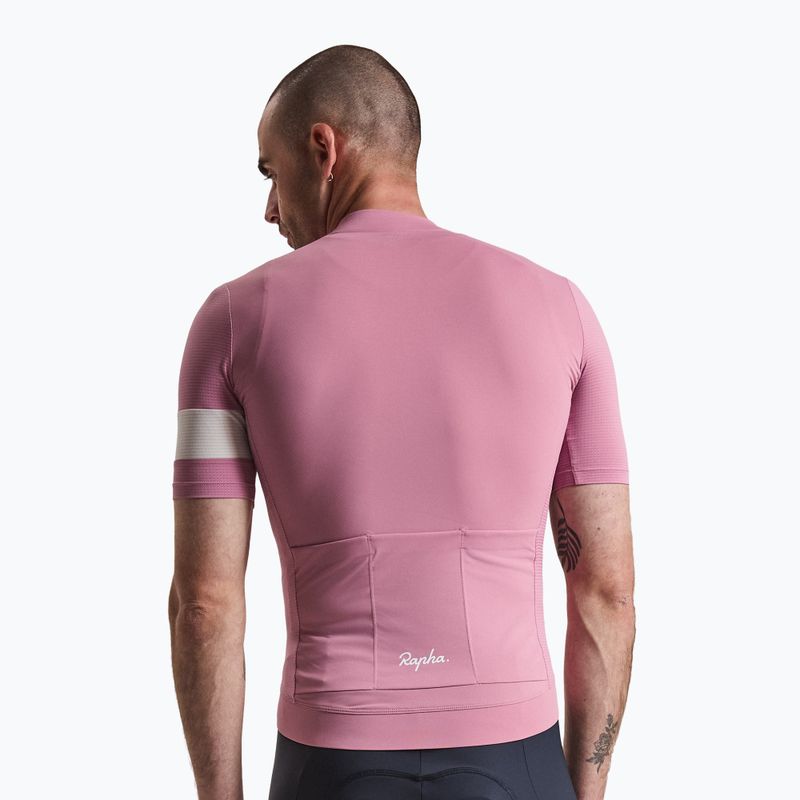 Pánské cyklistické tričko Rapha Core Lightweight Jersey dusty mauve/white 2