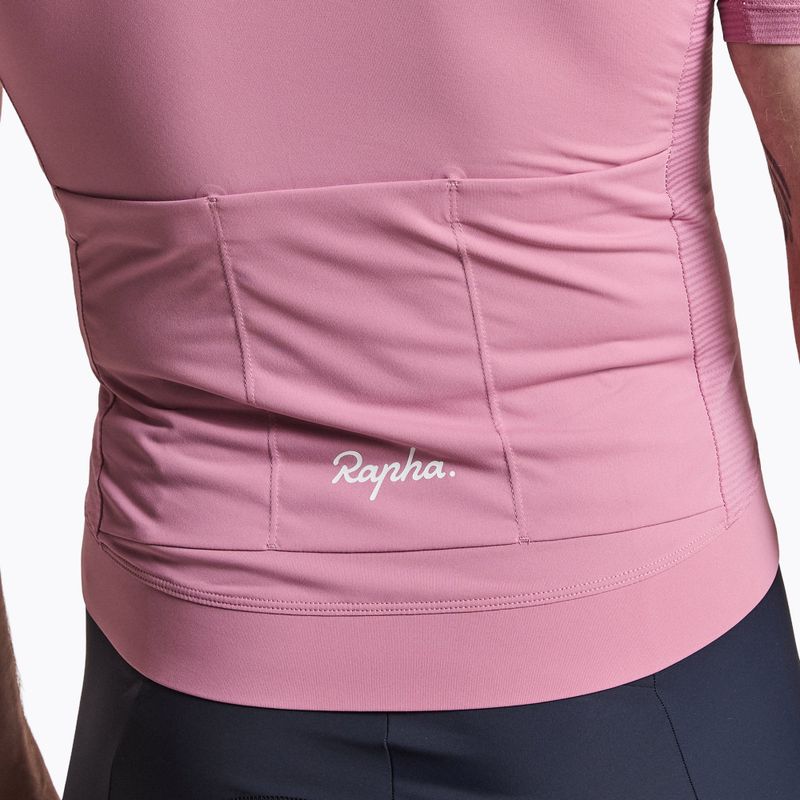 Pánské cyklistické tričko Rapha Core Lightweight Jersey dusty mauve/white 4