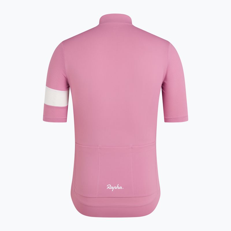 Pánské cyklistické tričko Rapha Core Lightweight Jersey dusty mauve/white 6