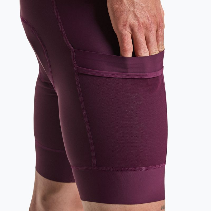 Pánské cyklistické šortky Rapha Brevet Element Cargo Bib Shorts plum/white 4