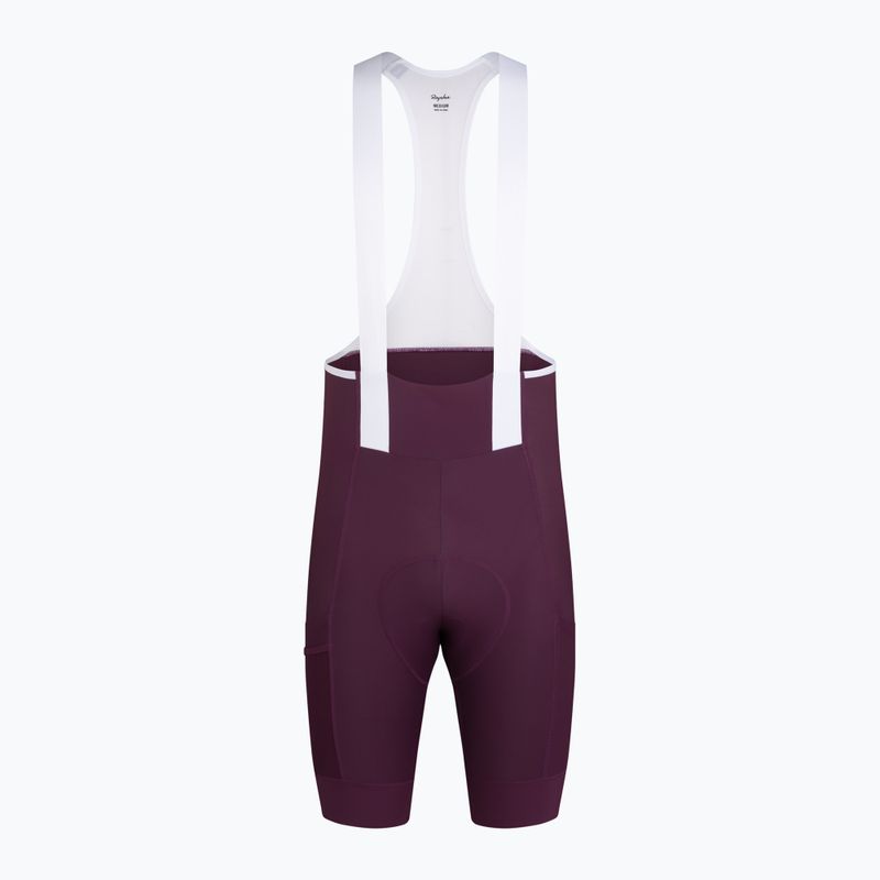 Pánské cyklistické šortky Rapha Brevet Element Cargo Bib Shorts plum/white 5
