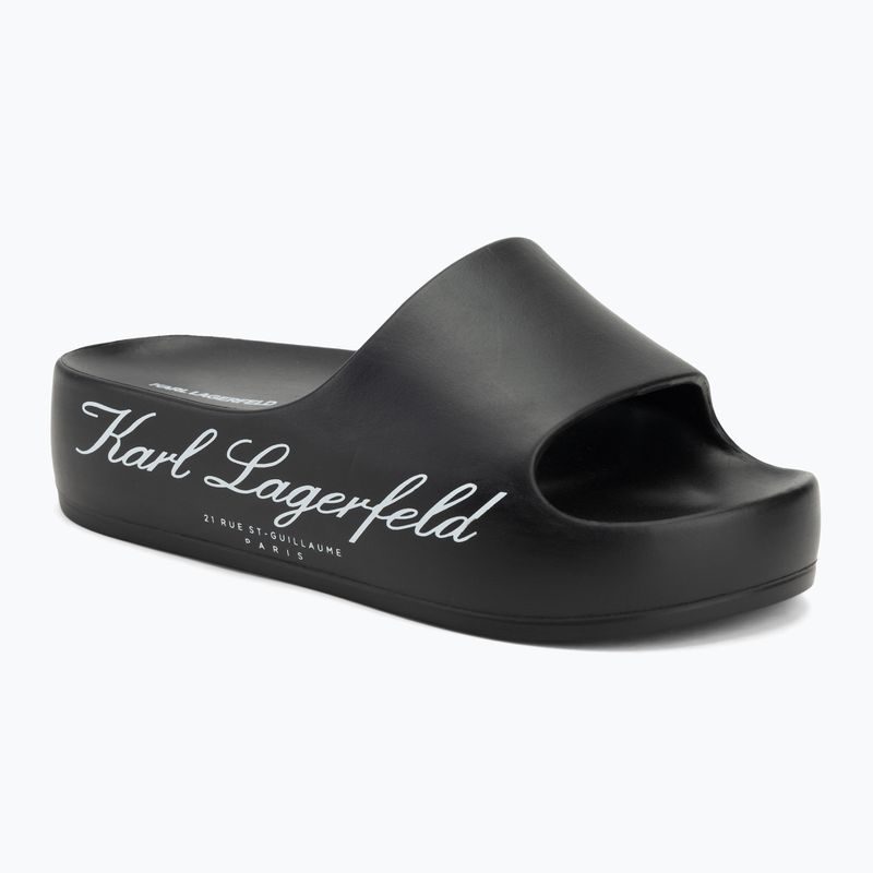 Dámské nazouváky   KARL LAGERFELD Kobo II Hotel Logo black eco eva