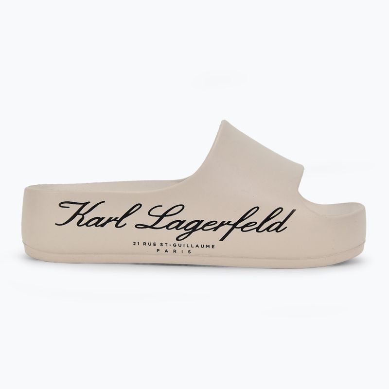 Dámské nazouváky   KARL LAGERFELD Kobo II Hotel Logo off white eco eva