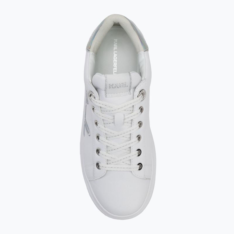 Dámské boty KARL LAGERFELD Anakapri Signia white leather w/silver 5