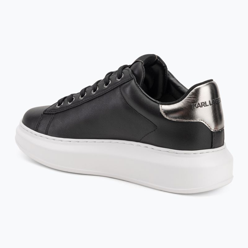 Dámské boty KARL LAGERFELD Kapri Maison black leather w/silver 3