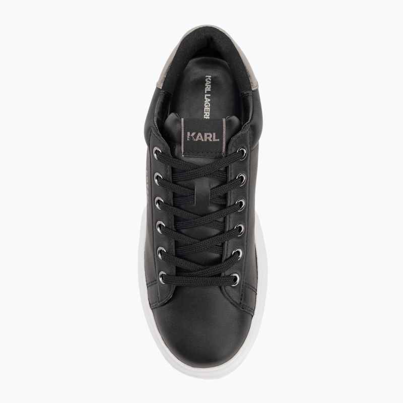Dámské boty KARL LAGERFELD Kapri Maison black leather w/silver 5