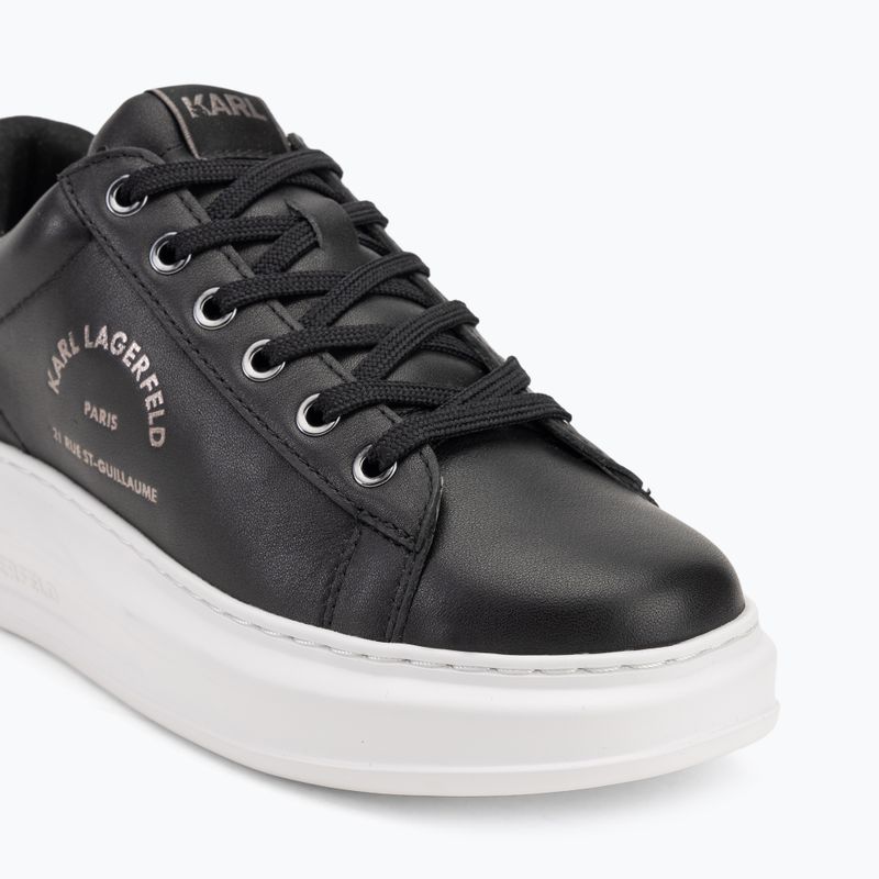Dámské boty KARL LAGERFELD Kapri Maison black leather w/silver 7