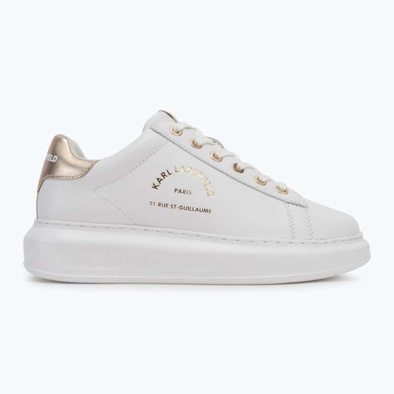 Dámské boty KARL LAGERFELD Kapri Maison white leather w/gold 2